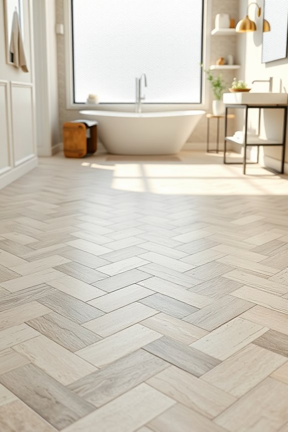 sophisticated herringbone tile design