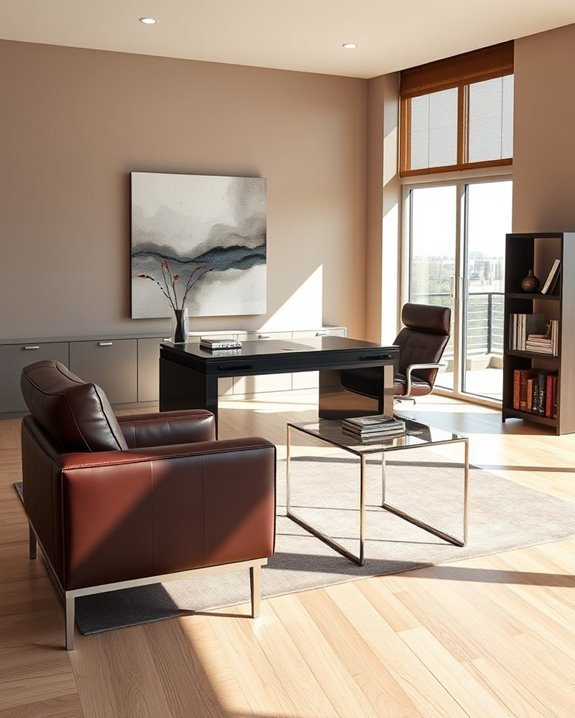sophisticated leather office elegance