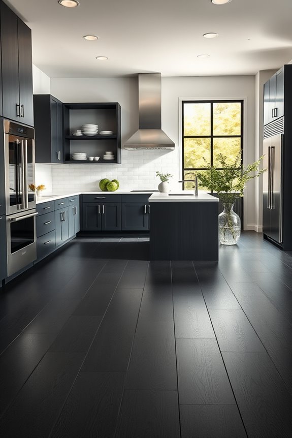 sophisticated matte black laminate