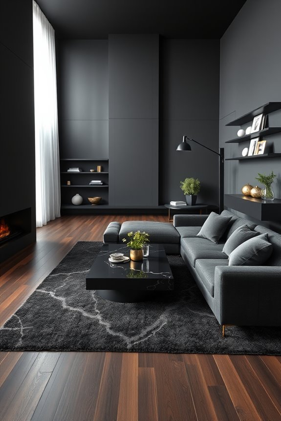 sophisticated minimalist black decor