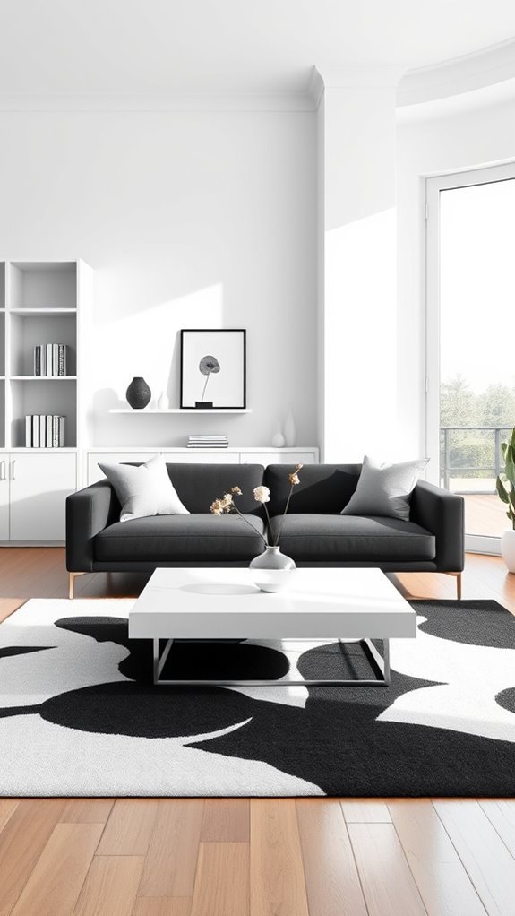 sophisticated minimalist living space