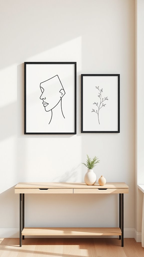 sophisticated minimalistic line art