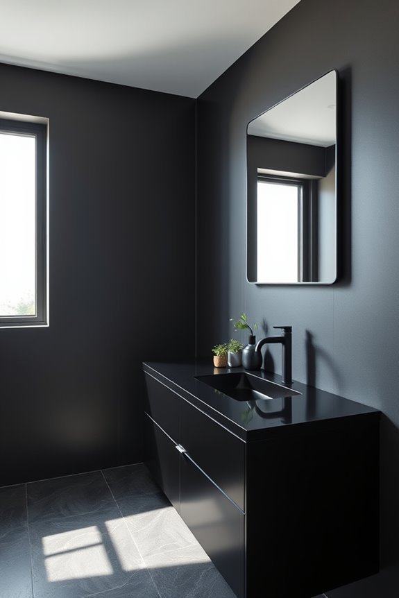 sophisticated modern washroom design