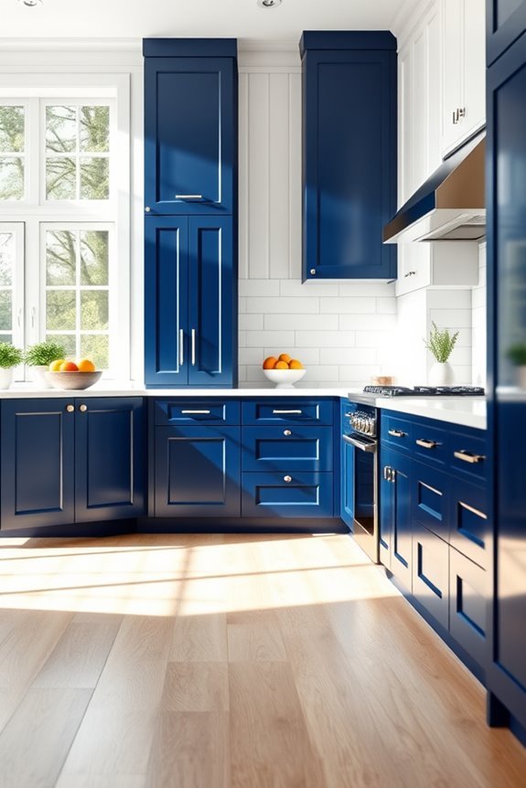 sophisticated navy and white