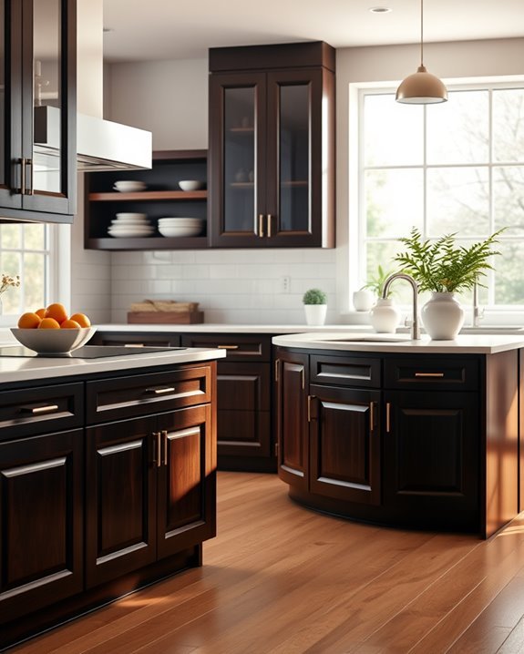 sophisticated rich espresso cabinetry