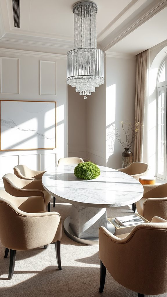 sophisticated table settings displayed