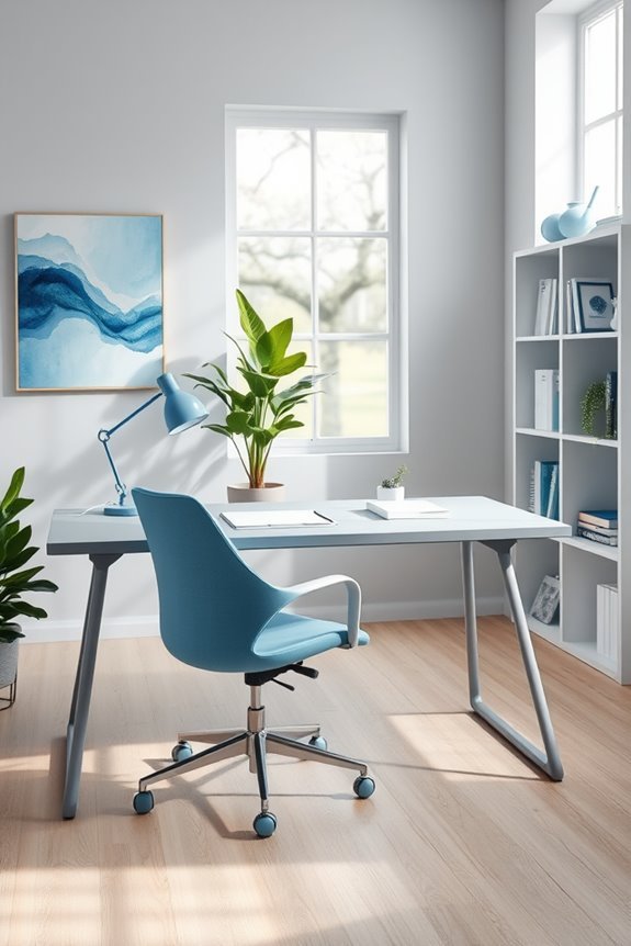 sophisticated tranquil office palette