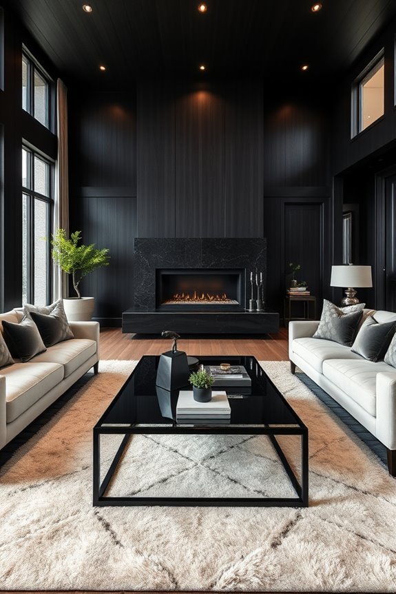 sophisticated warm wood accents