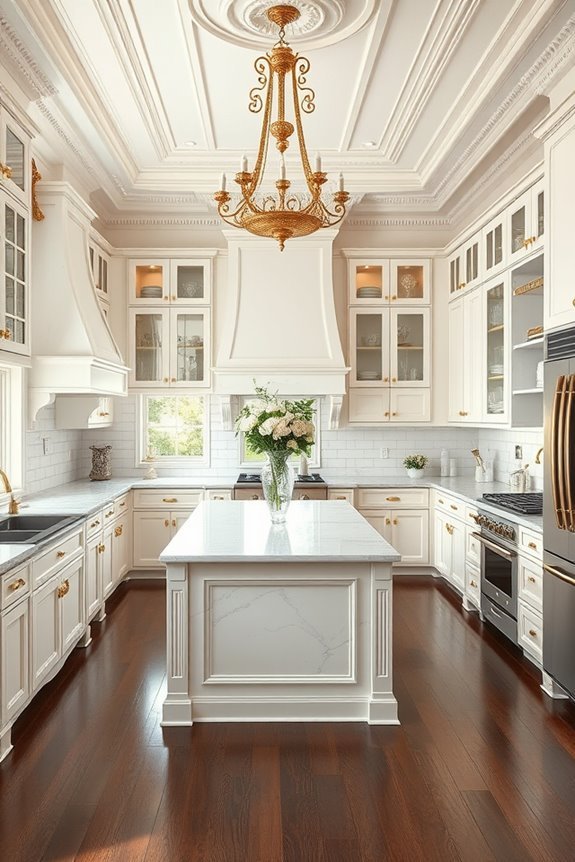 sophisticated white and gold