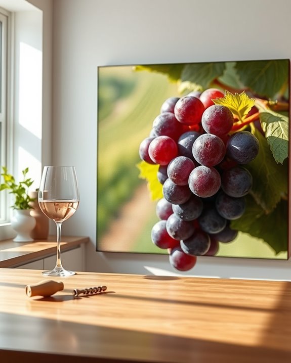 sophisticated wine themed wall art