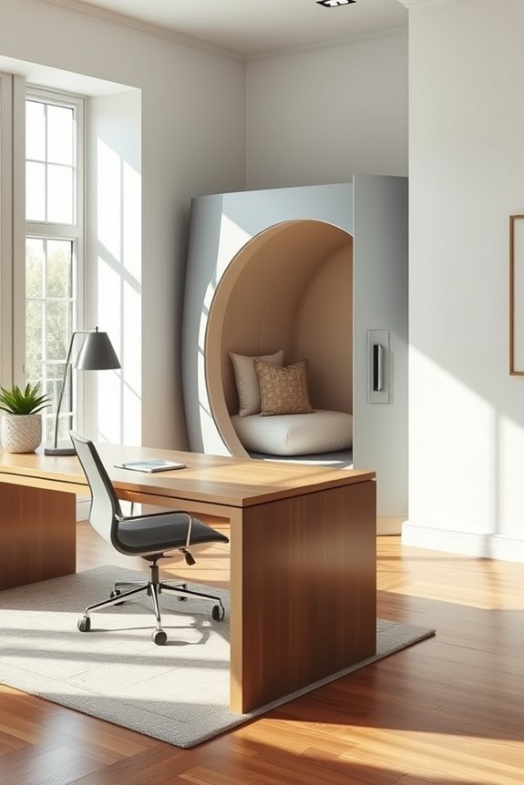 sophisticated workspace with relaxation