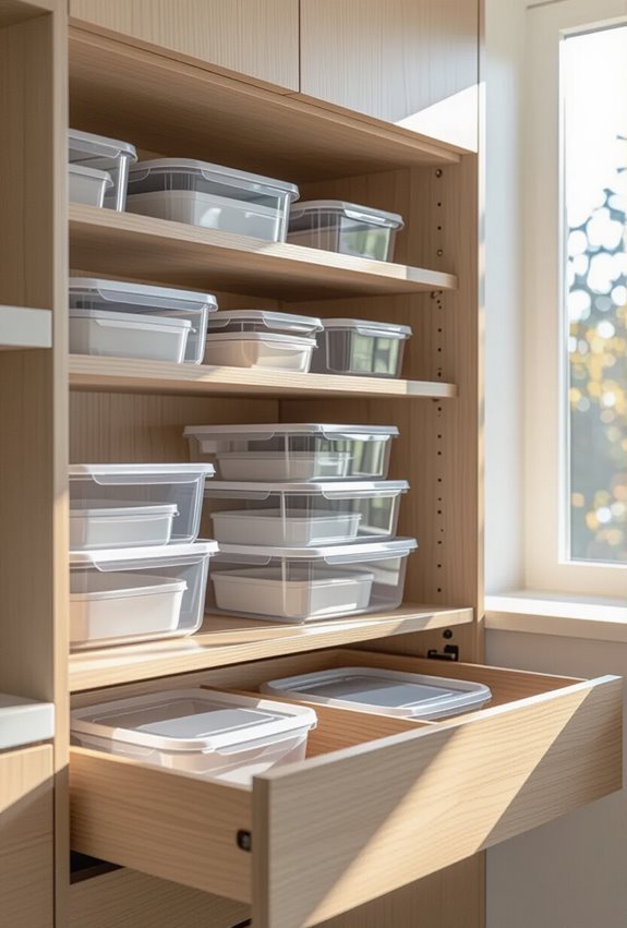 sort containers separate lids