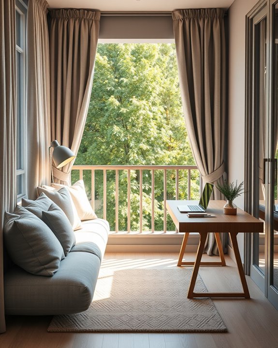 soundproof balcony study space