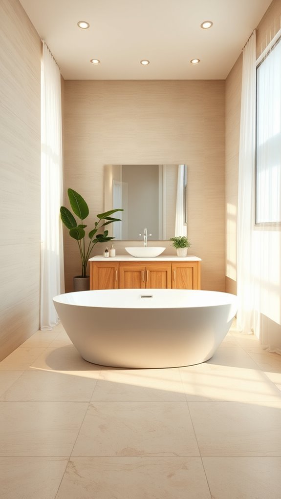 spa inspired calming bathroom decor