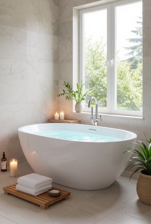 spa inspired calming bathroom haven