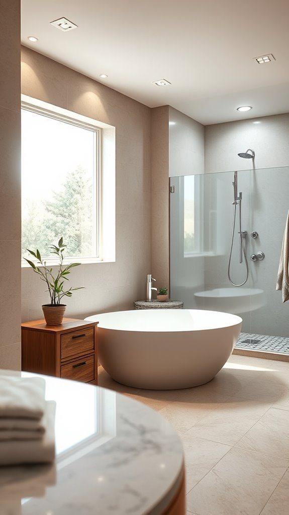 spa inspired tranquil bathroom retreat