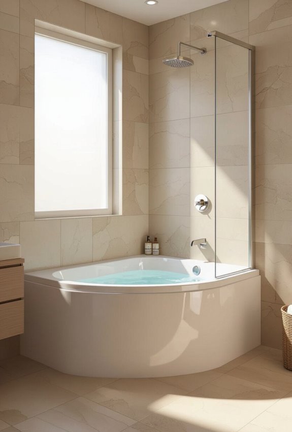 space saving angled soaking combo