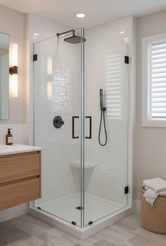 space saving bi fold shower doors