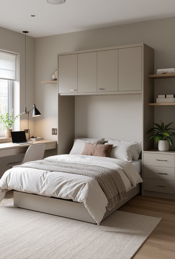 space saving convertible wall bed