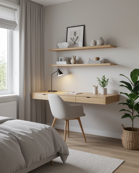 space saving floating desk solutions