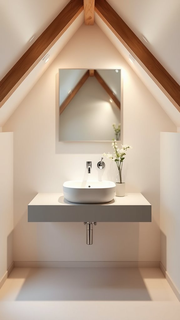 space saving floating sinks