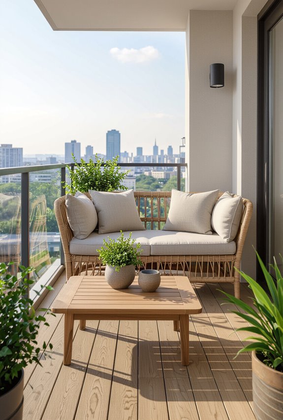 space saving foldaway balcony furniture