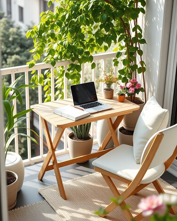 space saving folding desk solution
