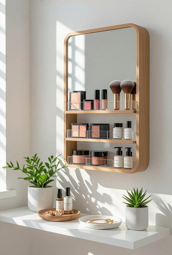 space saving illuminated acrylic organizers