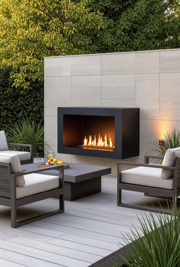 space saving patio fireplace solutions