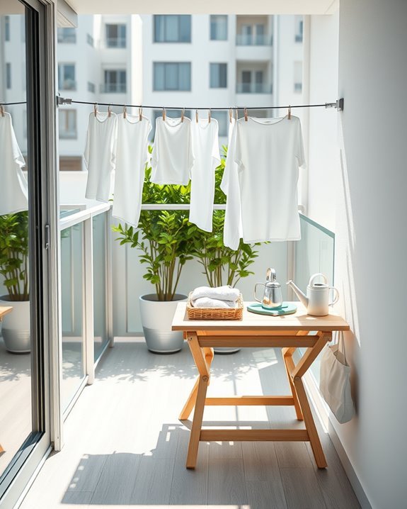 space saving retractable clotheslines