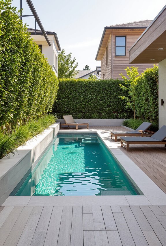 space saving vertical lap pool
