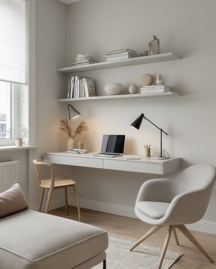 space saving wall mounted desk