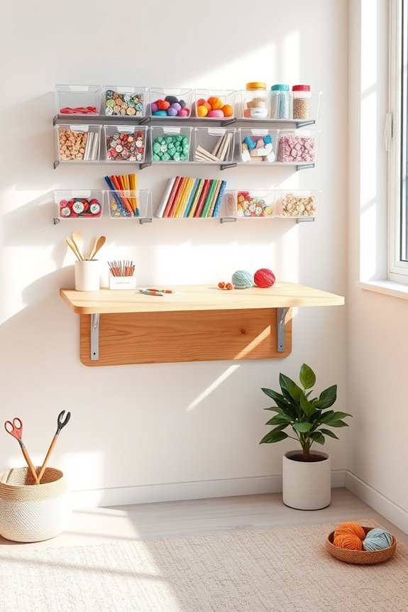 space saving wall mounted table