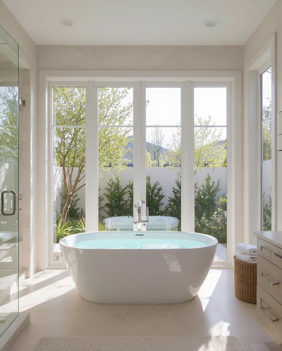 spacious airy bathroom design