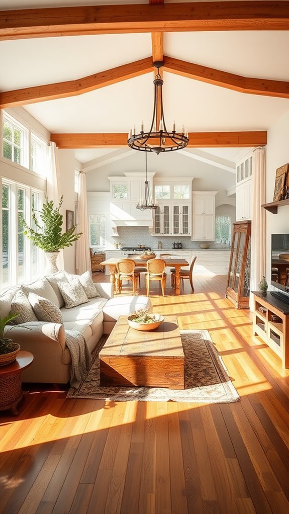 spacious interconnected living spaces