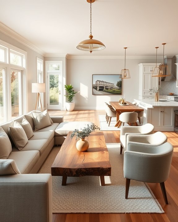 spacious inviting family interaction