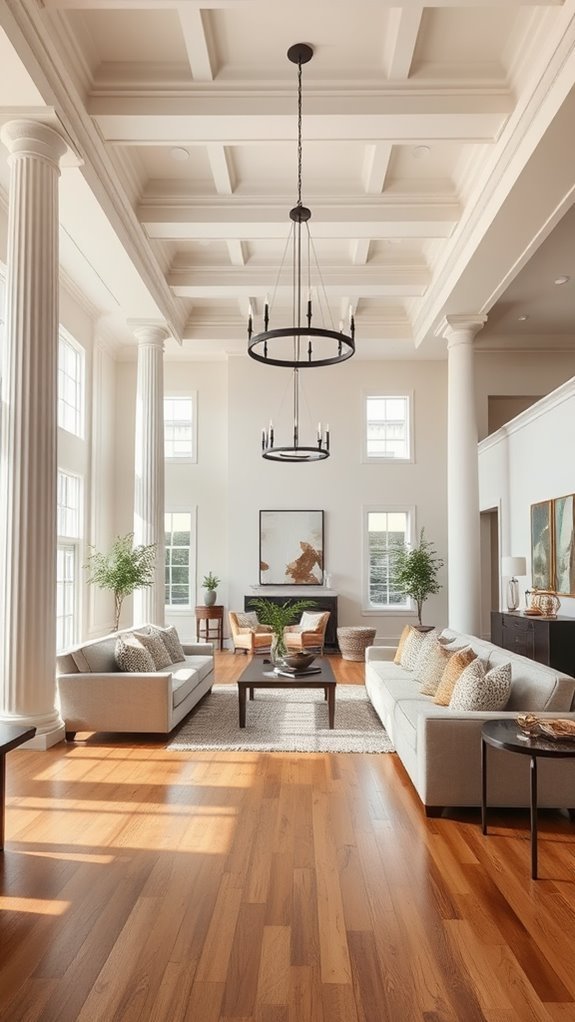 spacious layout with pillars