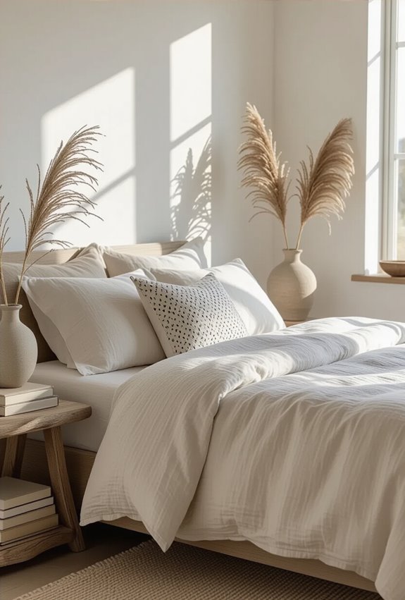 sparingly placed coastal patterned accents