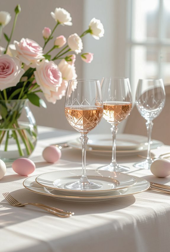 sparkling coordinated elegant tableware