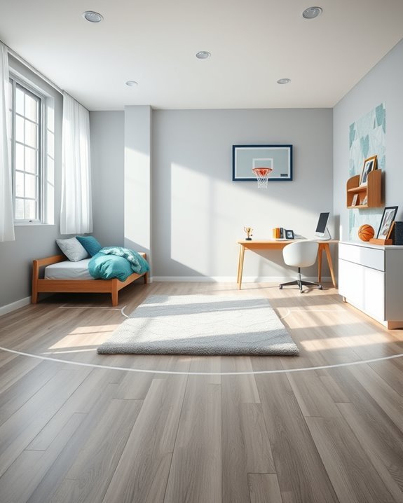 sport themed bedroom transformation