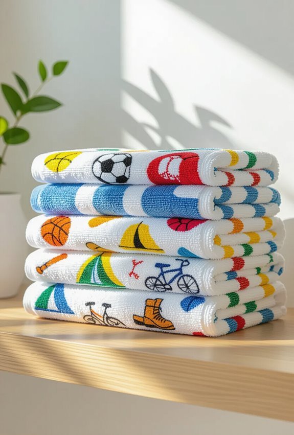 sports and outdoors themed towels