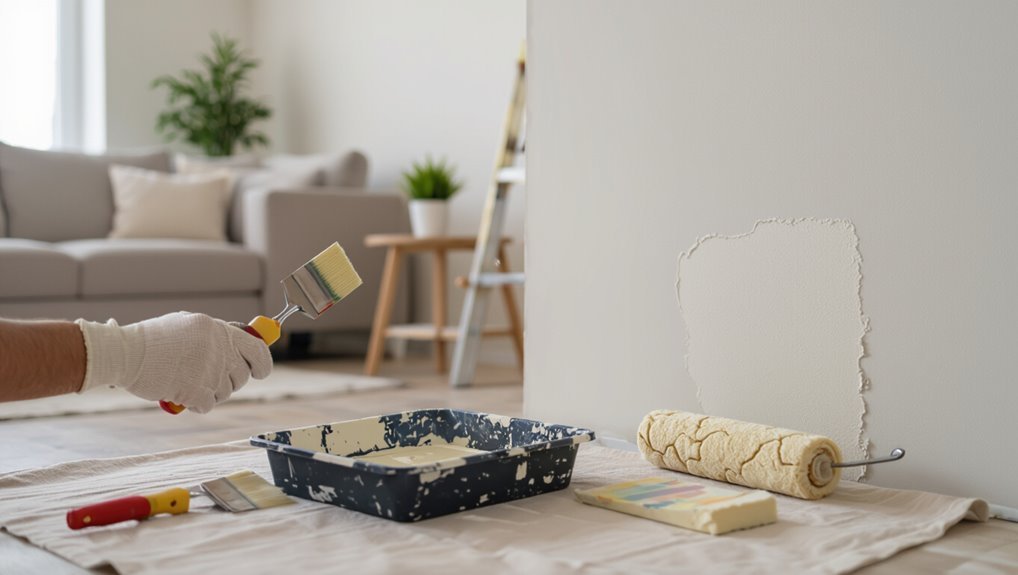 spot painting small wall repairs