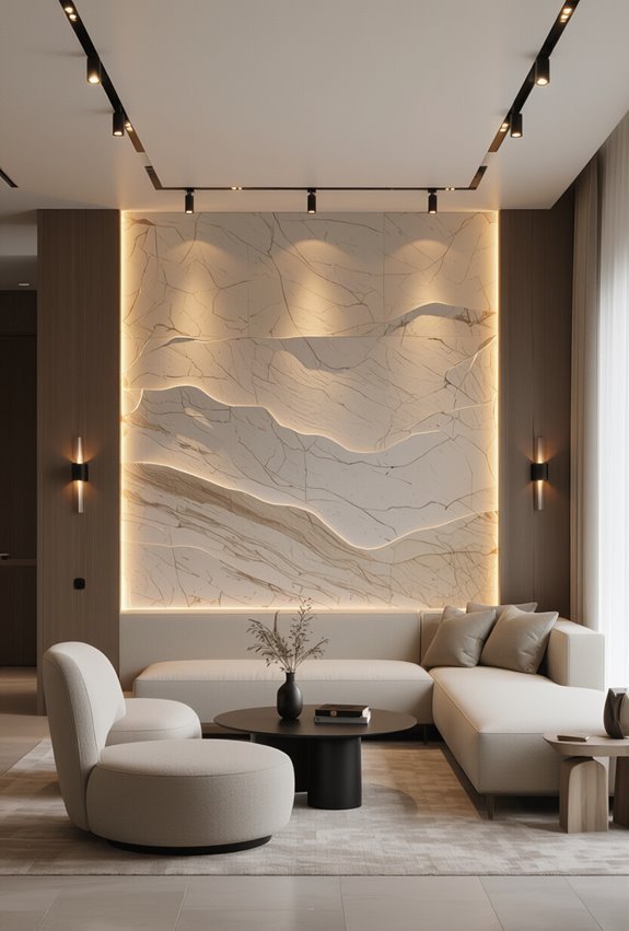 spotlight architectural features dramatically