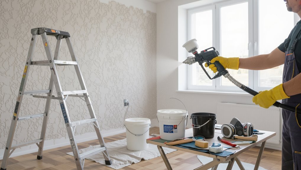 spraying wall texture techniques