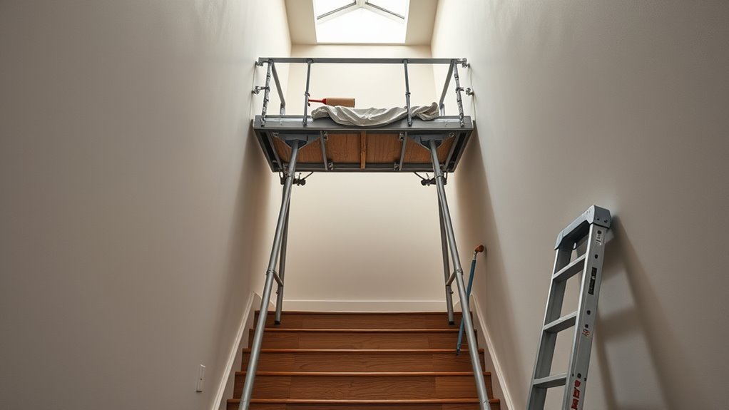stable narrow stair platform