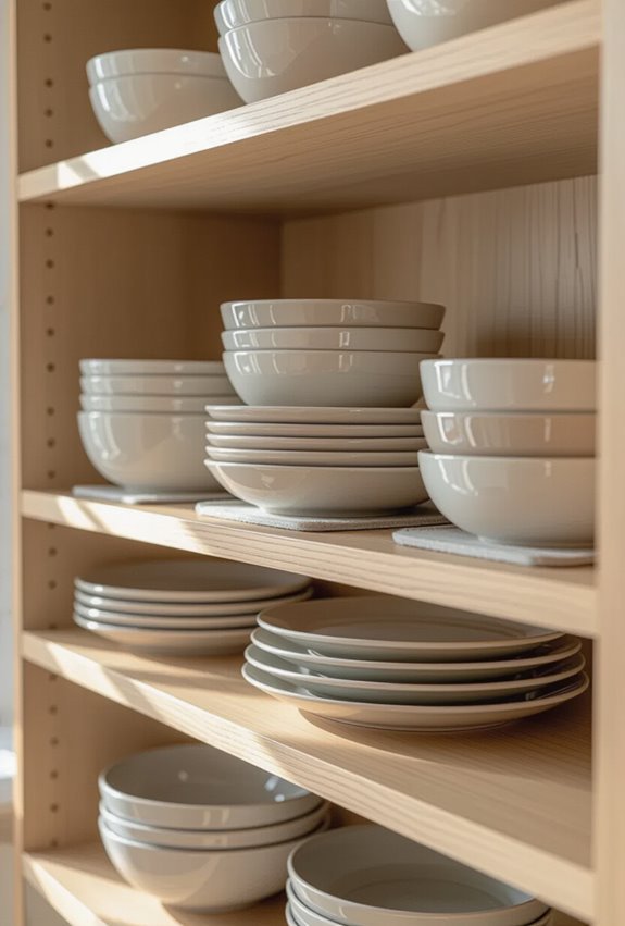 stack plates with protective pads