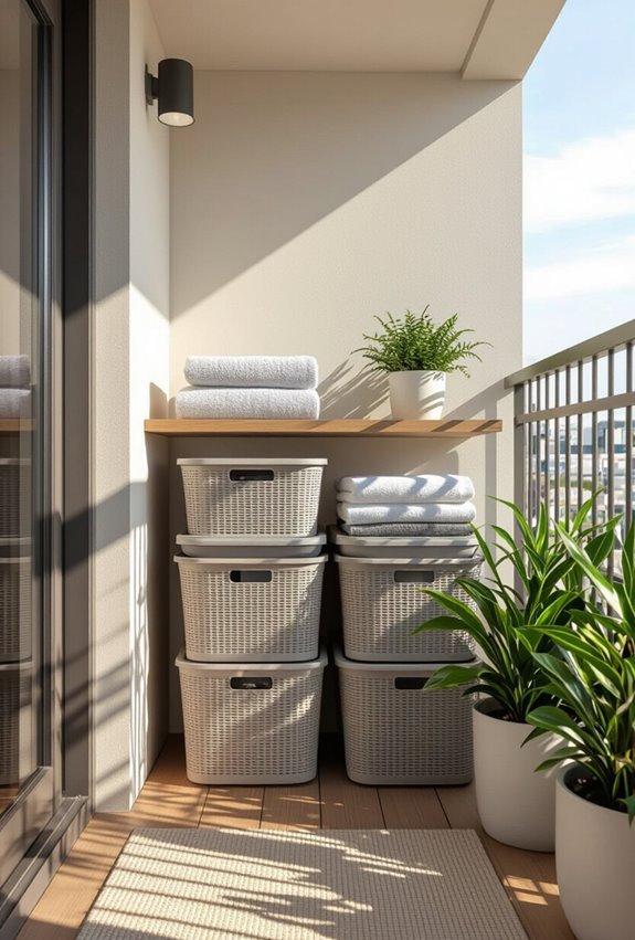 stackable and collapsible laundry baskets