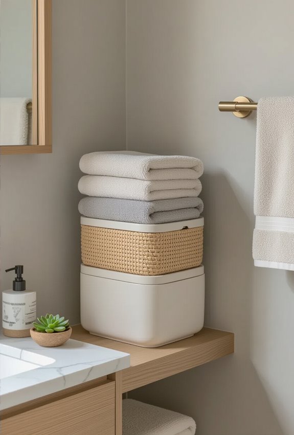 stackable breathable towel storage