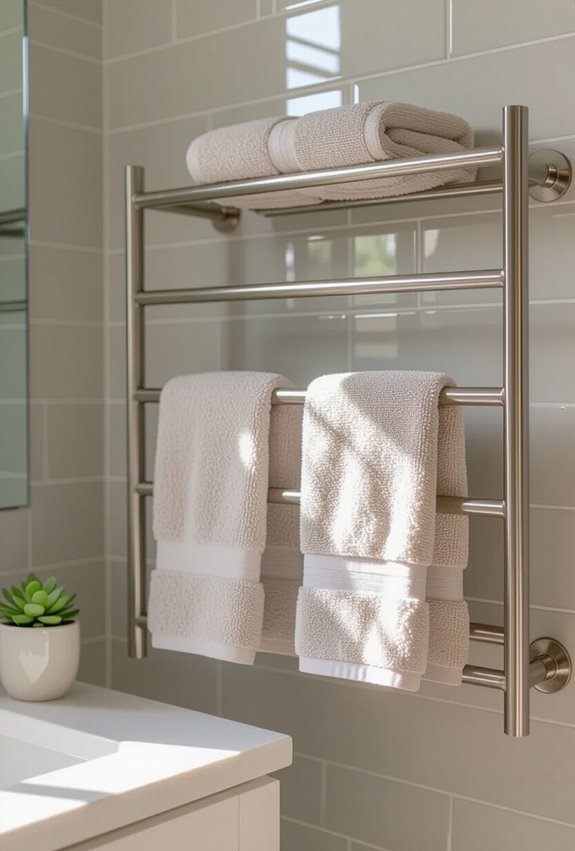 stacked rapid drying towel rails
