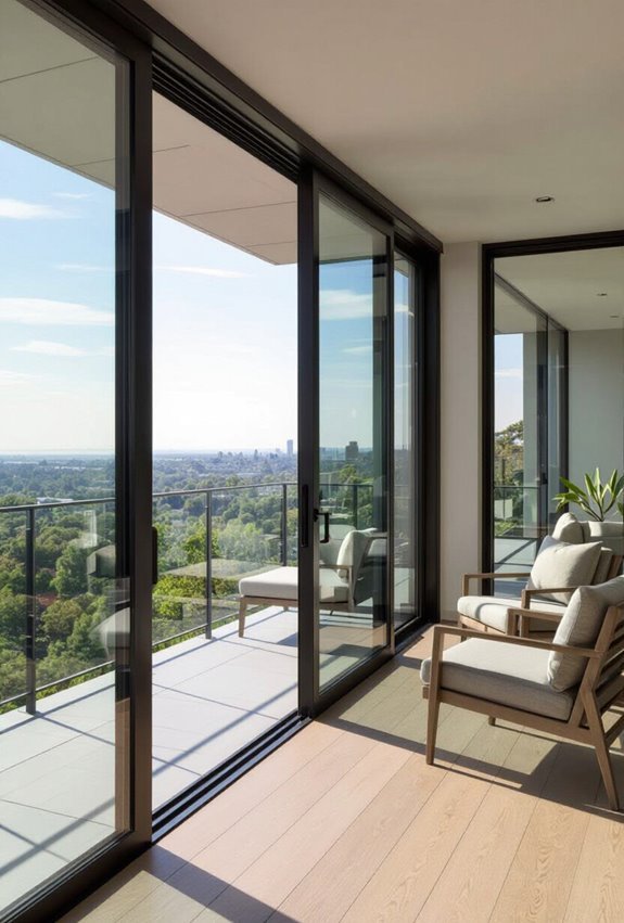 stacking sliding glass panels